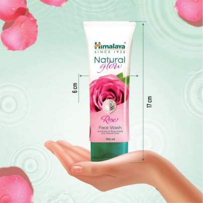 himalaya natural glow rose face wash 100ml