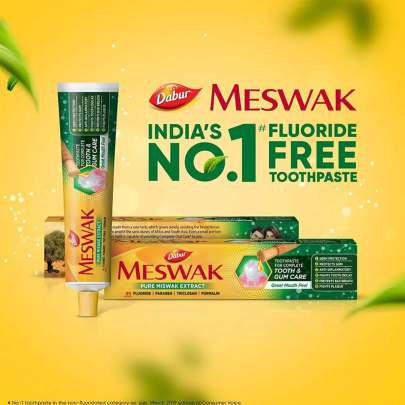 Dabur Meswak Toothpaste - For Complete Gum Care, Paraben & Fluoride Free, 100 g