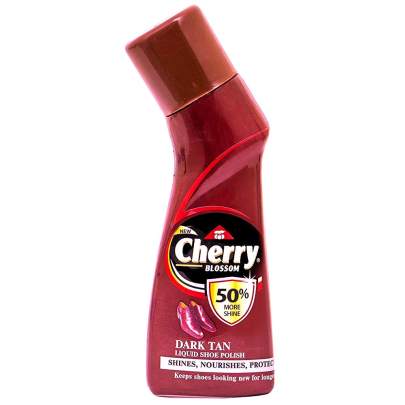 CHERRY DARK TAN LIQUID SHOE POLISH 75ML