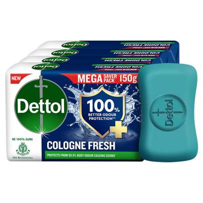 DETTOL COLOGNE FRESH BATHING SOAP  (4 UNITS 400G)