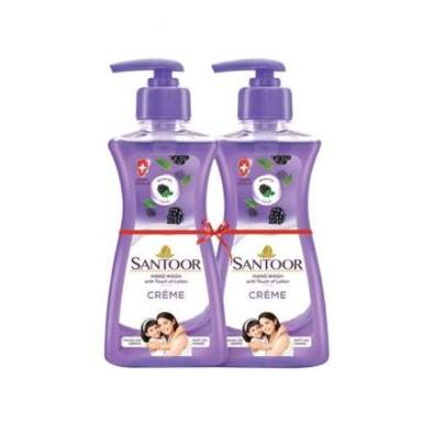 SANTOOR HAND WASH WITH TOUCH OF LOTION CREME 200ML + 200ML FREE 