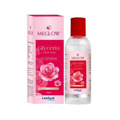 MEGLOW GLYCERIN WITH  ROSE WATER 100ML