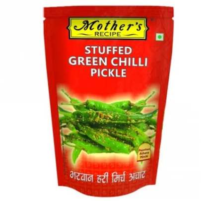 Mother's stuffed green chilli pickle 200gm 