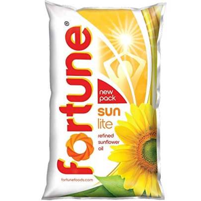 Fortune sun lite refined sunflower oil 1 ltr pouch 