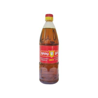 Appu kachi ghani mustard oil 1 ltr bottle 