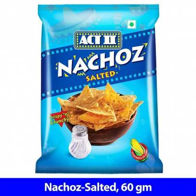 AGRO TECH FOODS ACT LL IPC NACHOZ SALTED 60GM