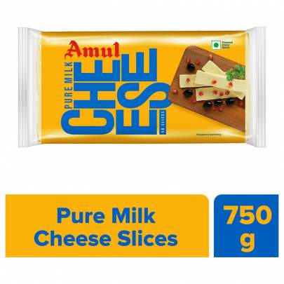 AMUL PROCESSED CHEESE SLICES 750G (50UX15G)