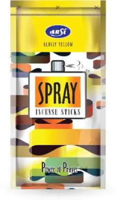 Arsi Glossy Yellow Spray Zipper Agarbatti