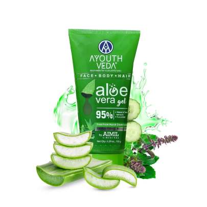 Ayouthveda Aloe Vera Gel for Face, Hair & Body (Net Qty- 150g)