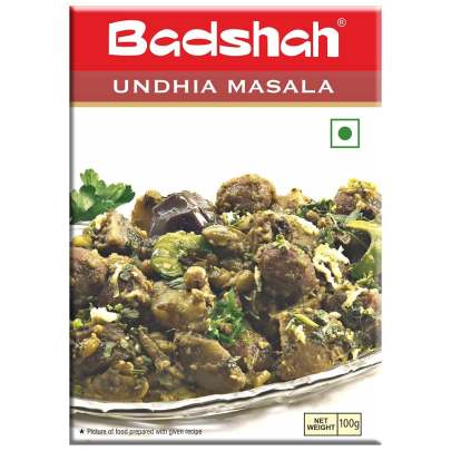 Badshah Fresh and Natural Instant Undhiya / Undhiyu Masala Powder / Easy to Cook / Hygienically Packed / No Preservatives / 100 Gram 