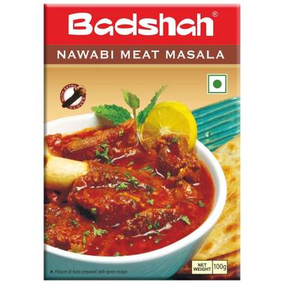 Badshah Nawabi Meat Masala Powder | Blended Spice Mix | For Healthy Delicious & Flavourful Cooking | Easy to Cook | Hygienically Packed | No Preservat