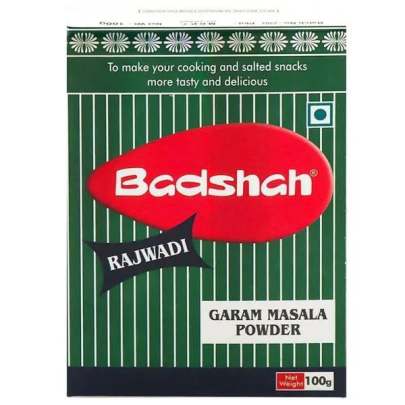 Badshah Rajwadi Garam Masala Powder / Blended Spices Mix / No Preservatives / for Healthy Delicious & Flavourful / Hygienically Packed / 100 Gram / Pa