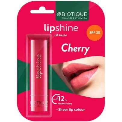 Biotique Natural Makeup Lip Balm - SPF-20, Lip Shine, 4 g Cherry