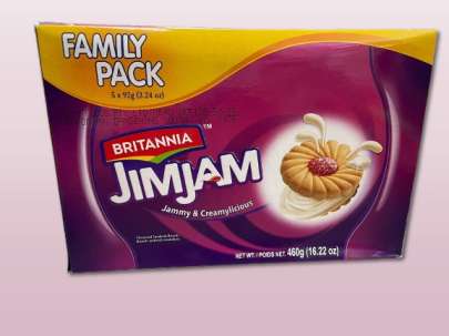 Britannia - Jimjam Naughty Jam Biscuits with  Family pack 460 gm