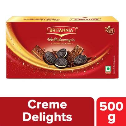 Britannia Shubh kamnayein Creme Delights Assorted Biscuits 500 g
