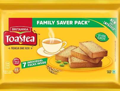 Britannia Toastea Premium Bake Rusk Family pack with real Elaichi , 700 g
