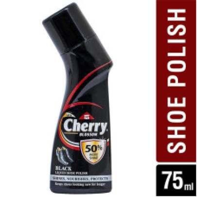 Cherry Shoe Polish Black Liquid 75Ml