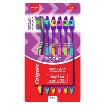 Colgate ZigZag Anti-Bacterial manual Toothbrush for adults - Soft