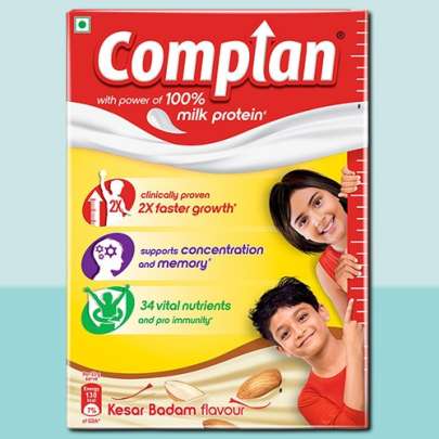 Complan with power of 100% milk Protein , Kesar Badam flavour , 500gm 