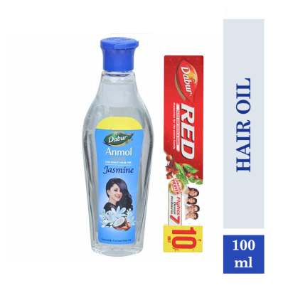 Dabur Anmol Jasmine Hair Oil-100ml (dabur red paste free)