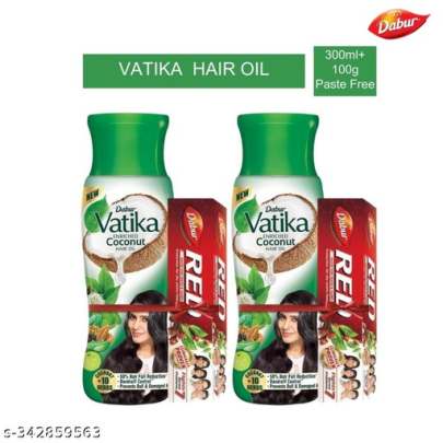 Dabur Vatika Hair Oil 300ml with 100g red paste free