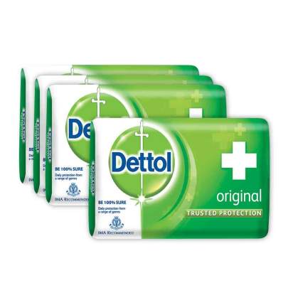 Dettol Original Germ Protection Bathing Soap Bar (450gm) | Kills 99.99% germs, (125g+25g) *3 