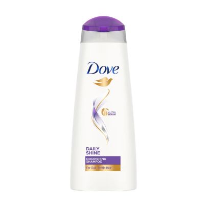 Dove Daily Shine, Shampoo, 340ml, for Damaged or Frizzy Hair, Mild Daily Shampoo, makes Hair Soft, Shiny And Smooth, for Men & Women