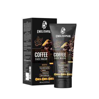 ENGLISHMAN® Coffee Face Wash | Paraben Free | SLS Free | Revive Dull & Tired Skin | Exfoliates | Removes Tan | Calms & Soothes Skin | All Skin Type| F