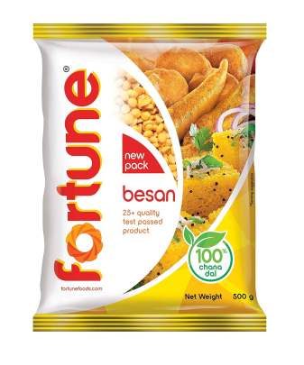 Fortune Chana Besan, 100% Chana Dal 100% Taste, 500 g