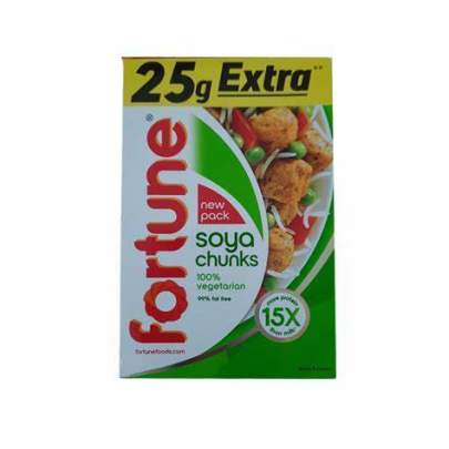Fortune soya chanks 100% vegetarian low fat (200g + 25g)