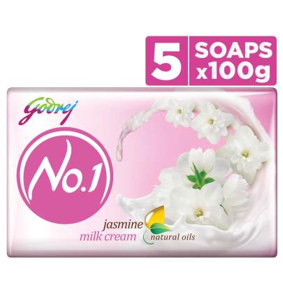 Godrej No 1 jasmine milk cream 100 gm (pack of 4+1free) (5 x 100 g)