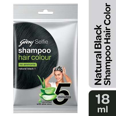 Godrej Selfie 5 Minute Shampoo Hair Colour, 18 ml Natural Black