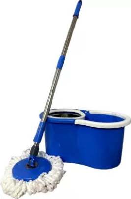 Hariwar micro fibre super clean Mop 360 Degree Cleaning Stainless Steel Extendable Handle/ Rod Stick Mop Set  (Blue) 