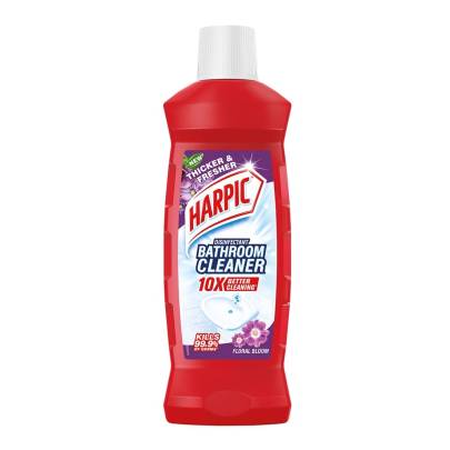 Harpic Bathroom Cleaner Liquid, Floral - 500 ml | New Thicker Bathroom Floor Cleaner | Red Harpic Bottle