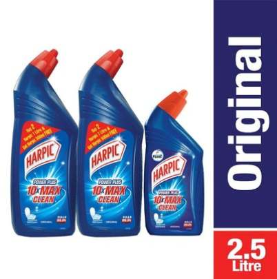 Harpic Toilet Cleaner, Buy (2 x 1L) & Get ( 500ml Free), 2.5L  Weight