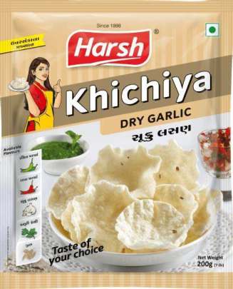 Harsh Khichiya Green Dry Garlic Khichiya, 200g