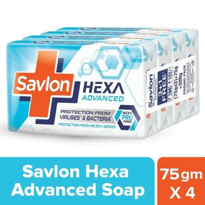 ITC SAVLON HEXA ADVANCED SOAP 75GX 4  3+1 FREE