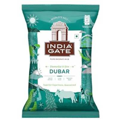 India Gate Pure Basmati Rice Dubar, 1kg