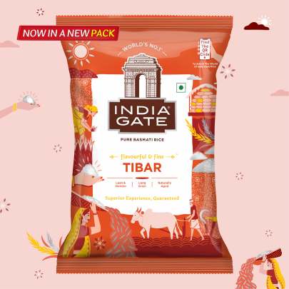India Gate Pure Basmati Rice Tibar, 1kg