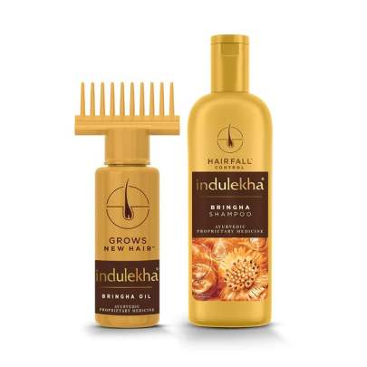 Indulekha Bringha: Oil 00 g + Shampoo50g  (Combo Pack)