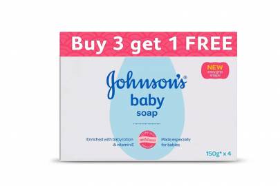 JOHNSONS BABY SOAP BUY 3 GET 1 FREE 150 G