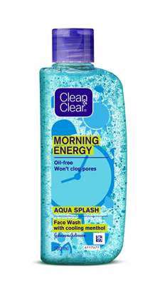 JOHNSONS CLEAN AND CLEAR MORNING ENERGY AQUA SPLASH FACE WAS ML