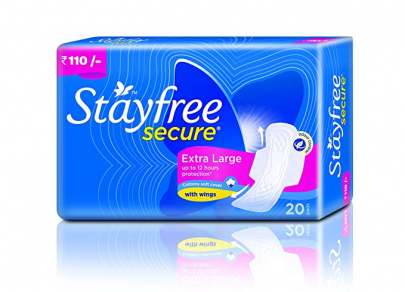 JOHNSONS STAYFREE SECURE COTTONY EXTRA LARGE XL 20N PADS