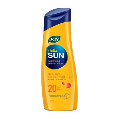 Joy Anti Tan Sunscreen Lotion for Body & Face with SPF 20 PA++ (40ml) | Moisturizes and Controls Tanning along with Sun Protection | For Oily, Dry, Se