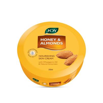 Joy Honey & Almonds Deep Nourishing Moisturizer for Face, Hands & Body (200ml) |Skin Cream with Natural Sunscreen For Glowing Skin | Protects for Dryn