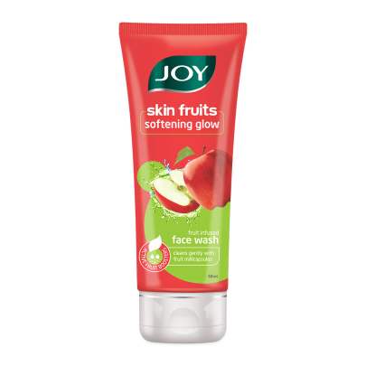 Joy Skin Fruits Softening Glow Face Wash 50ml| With Apple extracts & Active Fruit Boosters | Nourishes and Moisturises deeply | Apple Face Wash For No