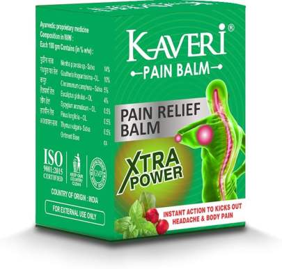 Kaveri Pain Relief Balm Ayurvedic xtra power balm for effective relief from headache and body pain,sprain and cold (pack of 10, 8gm each)