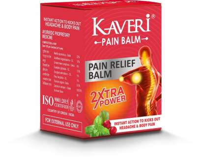  Kaveri Pain balm 2X Xtra PowerAyurvedic balm for effective relief from headache and Body pain,Sprain and Cold