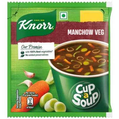 Knorr Manchow Cup A Soup - 100% Real Vegetables, No Added Preservatives, 11 g