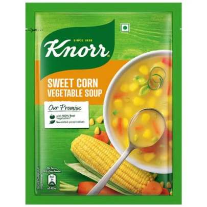 Knorr Sweet Corn Soup - 100% Real Vegetables, No Added Preservatives, 42 g